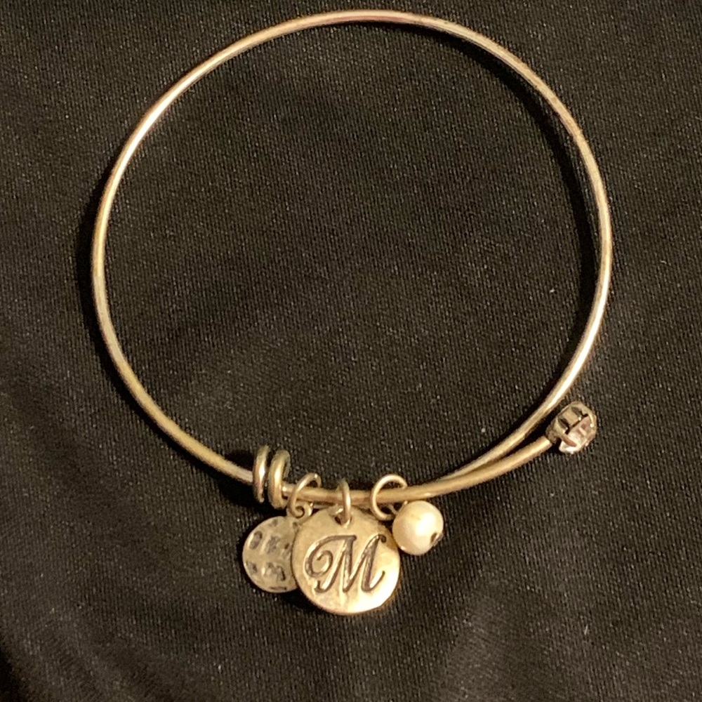 M initial adjustable bracelet